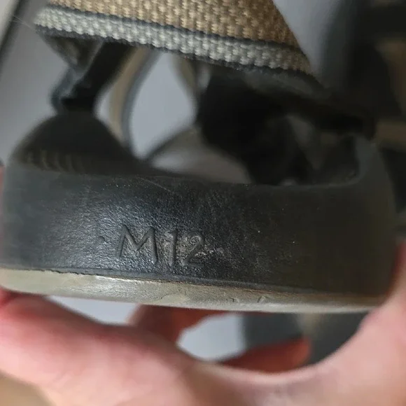 Chaco Black and Tan Mens Sandals Sz 12 - Picture 2 of 6